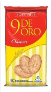 9 DE ORO BIZCOCHO CLASICO x200g maf